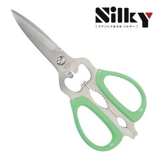 【SILKY】主廚多用途PRO廚房剪刀 綠(NKS-215DT-GN)