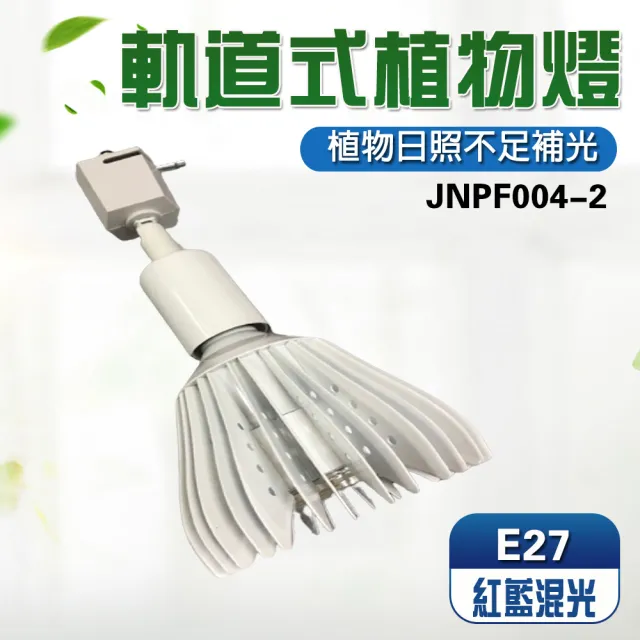 【JIUNPEY 君沛】40W 紅藍光譜E27植物燈泡 軌道式(植物生長燈)