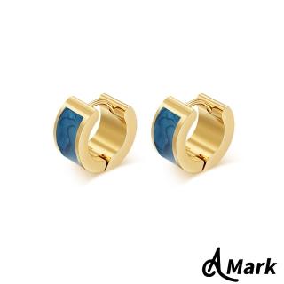 【A MARK】鈦鋼耳環 彩釉耳環 C圈耳環/經典手工彩釉造型316L鈦鋼C圈耳環(2色任選)