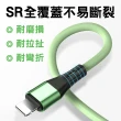 【新錸家居】2入多色8pin液態矽膠耐折快充電線Lightning to USB-A軟膠傳輸線1M/100cm(iPhone/iPad)
