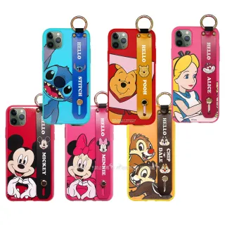 【Disney 迪士尼】iPhone 11 Pro 5.8吋 腕帶立架手機保護殼