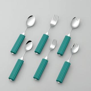 【日本Saitou】日本製 可變形餐具 一入(訓練餐具 兒童餐具 輔食餐具 進食輔具 湯匙 叉子)