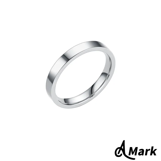 【A MARK】鈦鋼戒指 素面戒指 光面戒指/經典素面純色3MM光面316L鈦鋼戒指(銀色)