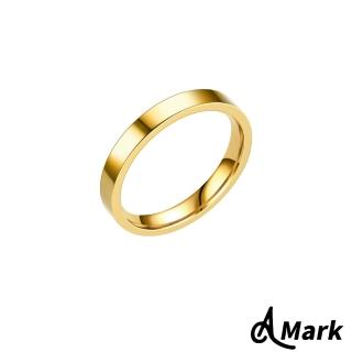 【A MARK】鈦鋼戒指 素面戒指 光面戒指/經典素面純色3MM光面316L鈦鋼戒指(金色)