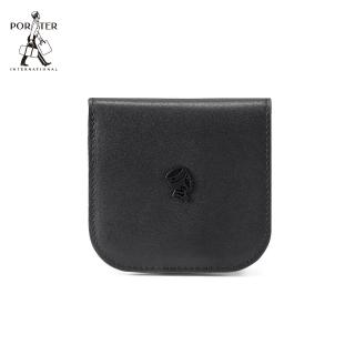 【PORTER INTERNATIONAL】內斂質蘊CENTRIC真皮雙折短夾(黑)