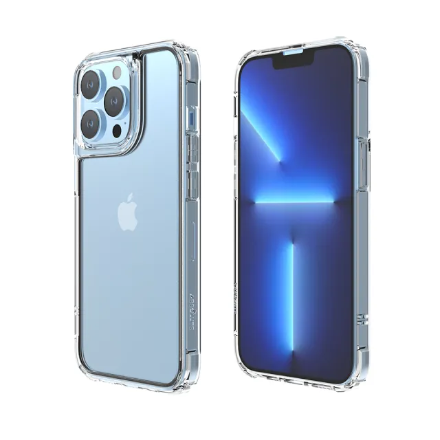 【ABSOLUTE】iPhone 13 Pro Max 6.7吋專用 LINKASEAIR軍規防摔抗變色抗菌大猩猩玻璃保護殼(不思議淨透)