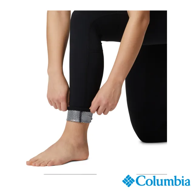 【Columbia 哥倫比亞 官方旗艦】女款-Omni-HEAT 3D鋁點保暖內著長褲-黑色(UAK27200BK / 保暖.3D鋁點.休閒)