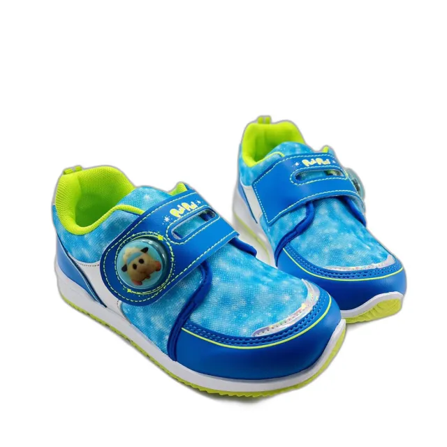 【樂樂童鞋】台灣製天竺鼠車車電燈運動鞋-藍色(女童鞋 男童鞋 運動鞋)