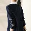 【MsMore】英國貴族刺繡假2件襯衫寬鬆上衣#111368現貨+預購(藏青)