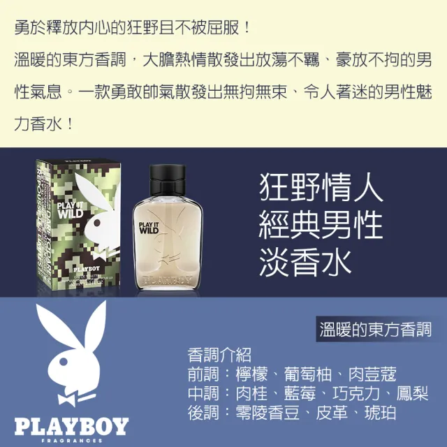 【PLAYBOY】狂野情人經典男性體香噴霧 150ml(專櫃公司貨)