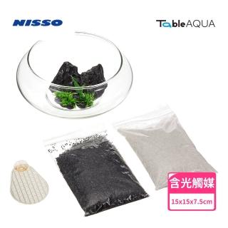 【NISSO 尼索】Table AQUA Flat S 景觀生態套缸組(桌上型 魚缸 擺飾)