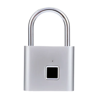 【居家防護】新款智能防盜USB指紋密碼鎖(指紋鎖 電子鎖 智慧辨識 感應掛鎖 櫥櫃 防盜鎖 行李箱鎖 指紋辨識)