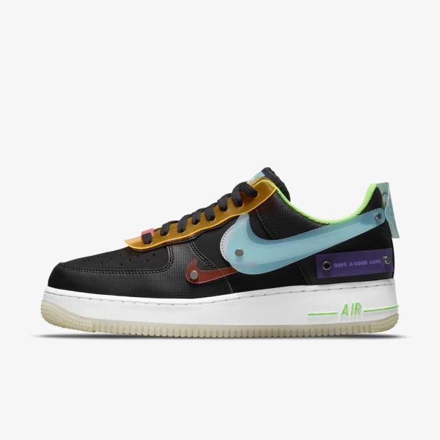 NIKE 耐吉 Nike Air Force 1 07 Lv8 男女 休閒鞋 經典 AF1 夜光 電競 黑(DO7085-011)