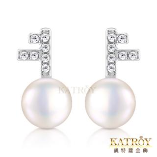 【KATROY】純銀耳環．天然珍珠．新年禮物(6.0 - 6.5mm)