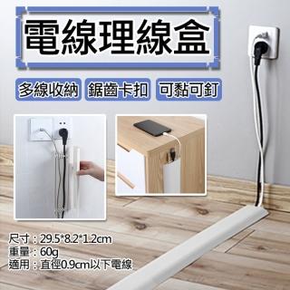 【捷華】電線理線盒 電線固定收納器 束線管 集線器 整線器 藏線條 電線固定遮擋整理器 卡線扣