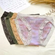【SHIANEY 席艾妮】5件組 台灣製 透膚蕾絲平口內褲 透明網紗
