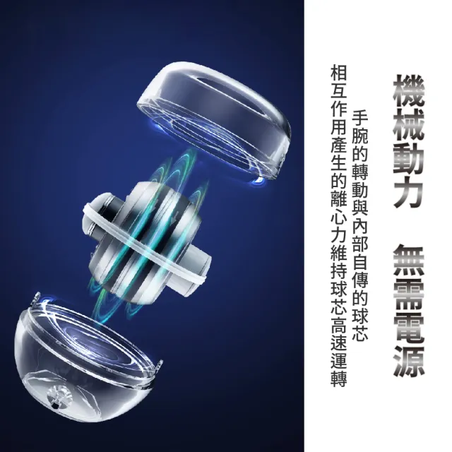 腕力訓練球炫光款-附球袋(機械動力 健身 腕力球 握力器 離心力 手握健身球 腕力訓練)