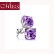 【Mbox】耳環 天然彩寶系列 紫水晶  採用天然水晶/紫水晶/925銀(耳環)
