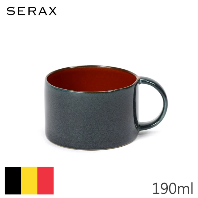 SERAX ALG/咖啡杯/深藍/內層鏽紅(比利時米其林餐瓷家飾)