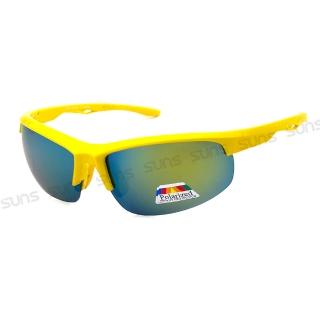 【SUNS】Polarized運動太陽眼鏡 頂規強化偏光鏡片 耀眼黃S54 抗UV400(採用PC防爆鏡片/防眩光/防撞擊)