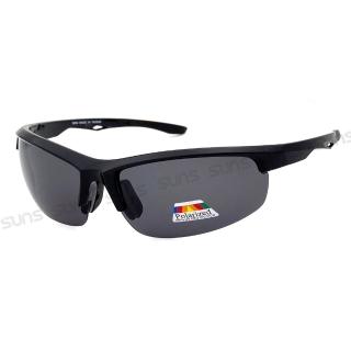 【SUNS】Polarized運動太陽眼鏡 頂規強化偏光鏡片 黑框S54 抗UV400(採用PC防爆鏡片/防眩光/防撞擊)