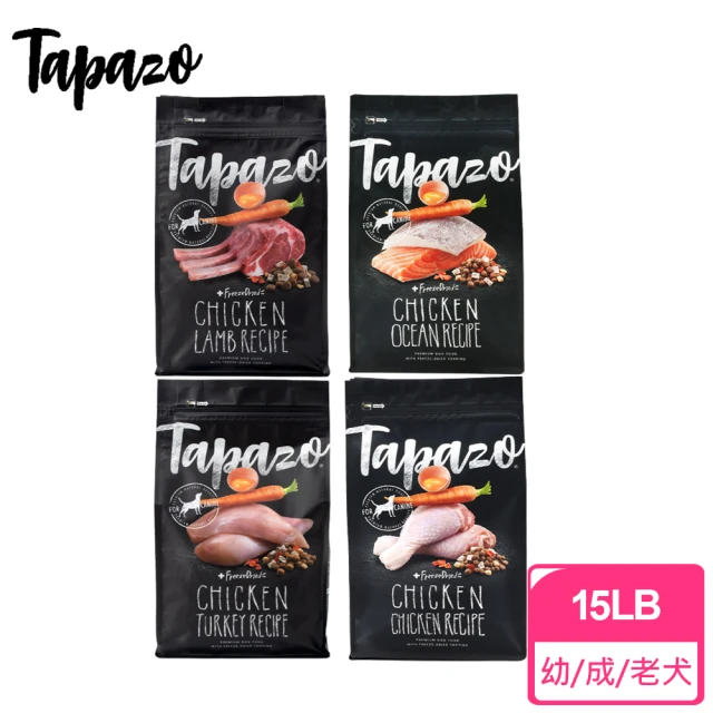 TAPAZO 特百滋 凍乾三重奏無榖乾糧+凍乾 成幼犬/老犬 15磅/6.8kg 狗飼料