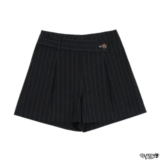 【Chudan 初丹】腰飾直紋西裝短褲