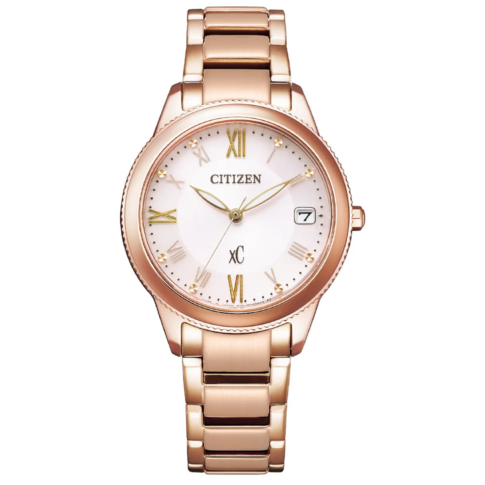 【CITIZEN 星辰】xC清晨三點半耀眼微光藍寶石鋼帶錶32mm(EO1232-56W/EO1234-51A玫瑰粉)