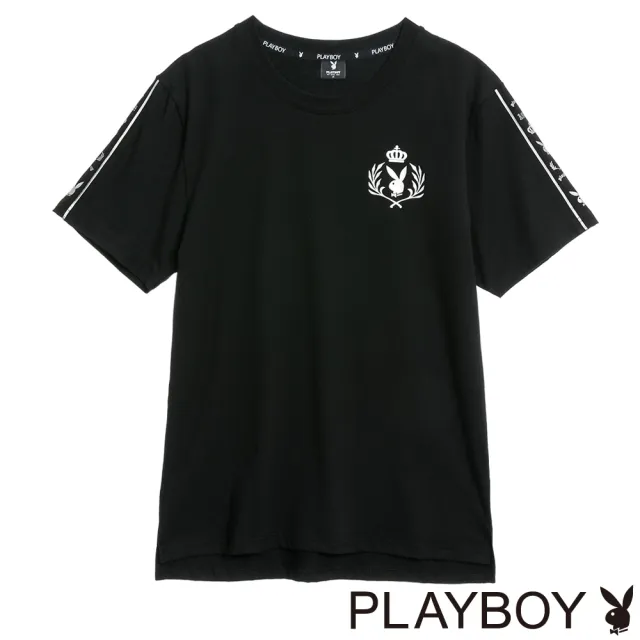 【PLAYBOY】皇冠兔圖案T(黑色)