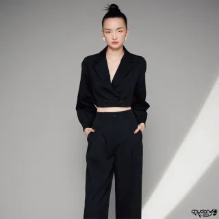 【Chudan 初丹】高腰打褶九分寬褲