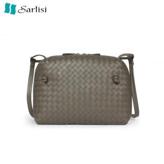 【Sarlisi】頭層羊皮斜揹包純手工編織女包時尚百搭貝殼包