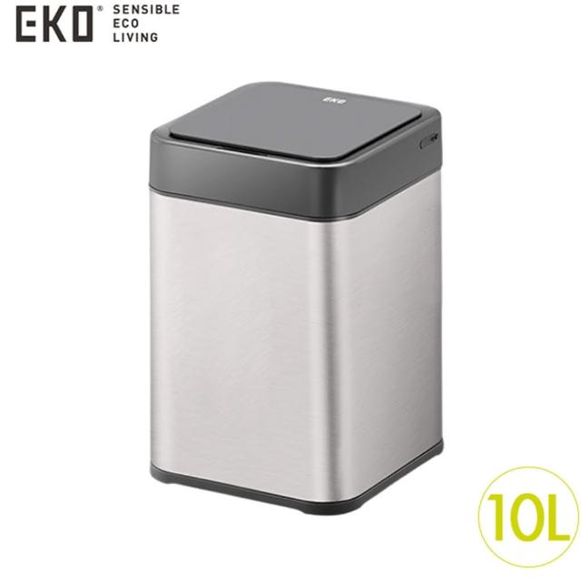 【EKO】逸趣 感應環境桶垃圾桶10L 灰鋼(HG1657)