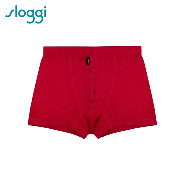 【sloggi Men】ORGANIC COTTON系列寬鬆平口褲 神聖深紅(90-520 RD)