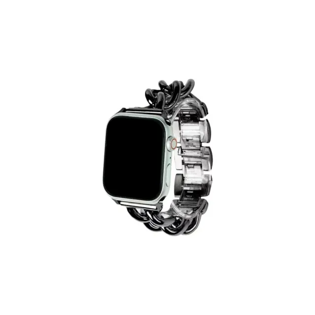 【YOMIX 優迷】Apple watch Ultra/8/7/SE2/6/SE/5/4不鏽鋼釦鏈錶帶(格菱款/單環款)