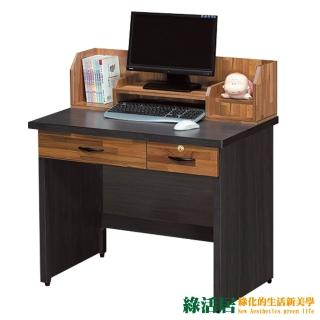 【綠活居】莉蒂 現代3.2尺二抽書桌/電腦桌組合(三色可選)