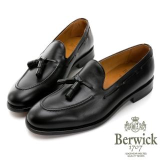 【GEORGE 喬治皮鞋】Berwick 西班牙進口-固特異工藝皮繩流蘇休閒樂福鞋 -黑 515027KM-10