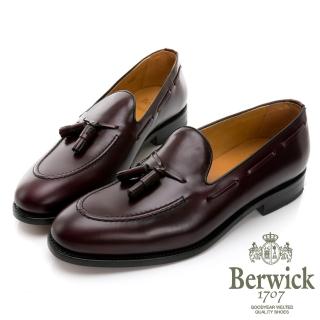 【GEORGE 喬治皮鞋】Berwick 西班牙進口-固特異工藝皮繩流蘇休閒樂福鞋 -酒紅 515027KM-61