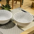 【YU Living 信歐傢居】歐式普普風陶瓷大碗二件組 大湯碗 餐碗(二件一組/550ml/2色/黑色/白色)