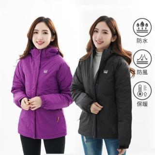 【遊遍天下】KF女款防水防風透濕保暖無車縫羽絨機能外套 二色(M-3L)