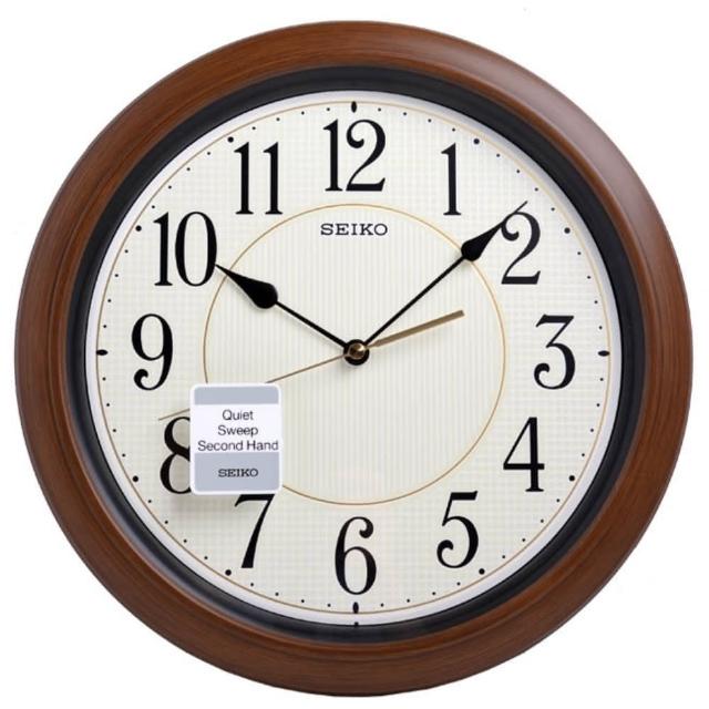 【SEIKO 精工】精工 滑動式秒針 靜音 夜光 時鐘 掛鐘(QXA616B)