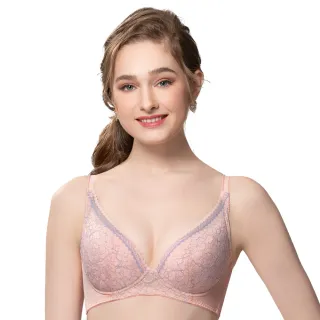 【Swear 思薇爾】羅芙娜系列B-E罩蕾絲集中包覆女內衣(朱霞橘)