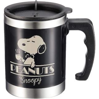 【大西賢製販】不鏽鋼保溫杯 400ml SNOOPY史努比 咖啡時光 黑(餐具雜貨)(保溫瓶)