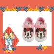 【Disney 迪士尼】米妮大臉造型雙魔鬼氈寶寶鞋-粉(學步鞋)
