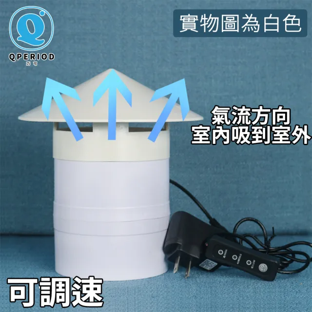 【巧可】110v抽風機 PVC管道換氣扇(室外4寸通風機 耐腐蝕防雨水)