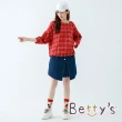 【betty’s 貝蒂思】後拉鍊腰帶牛仔短裙(深藍色)
