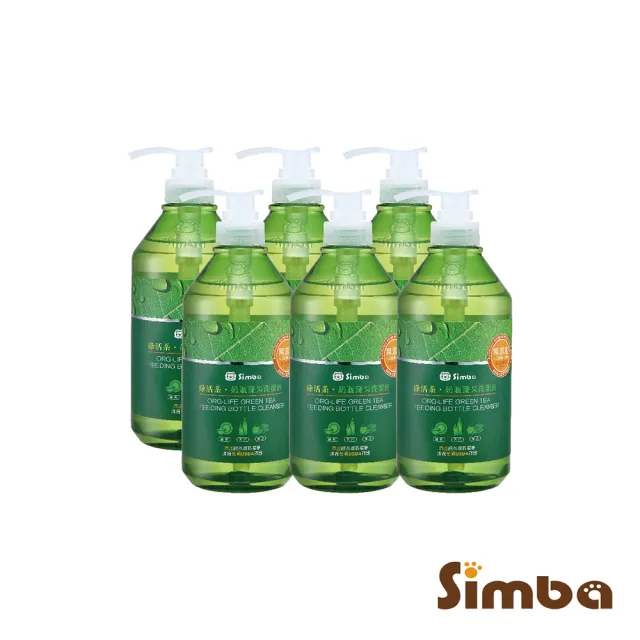 【Simba 小獅王辛巴】綠活系奶瓶蔬果洗潔液800ml(6入組/洗碗精)