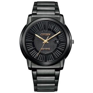 【CITIZEN 星辰】陽光型男光動能簡約男錶-黑/42mm 母親節限定(AW1217-83E)