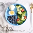 【Homely Zakka】北歐陶瓷健康分隔餐盤_4色一組(211餐盤 瘦身餐盤 健身餐盤 減脂餐盤)