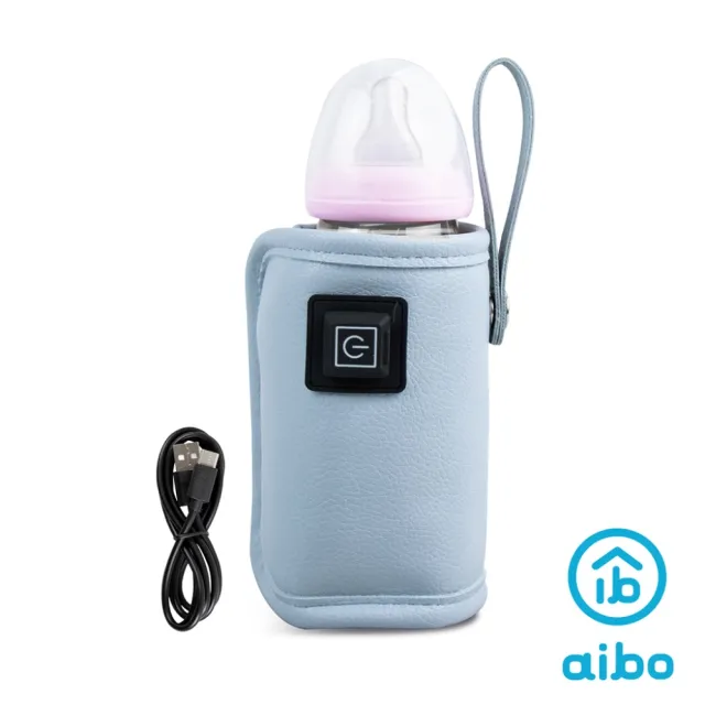 【aibo】奶瓶/玻璃瓶/易開罐 USB保溫杯套