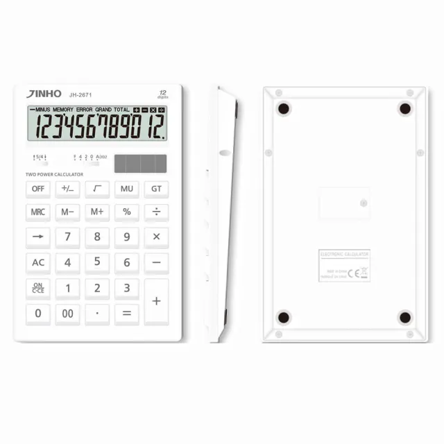 【JINHO 京禾】12位元 雙電源極簡系列計算機JH-2671-W(印象白)